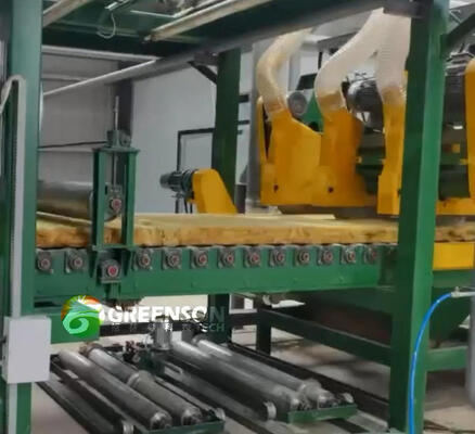 قیمت خوب خط تولید سفارشی پشم سنگ با کنترل PLC به عرض 1.2 متر و کوپول گاز طبیعی برای تولید تخته پشم معدنی آنلاین