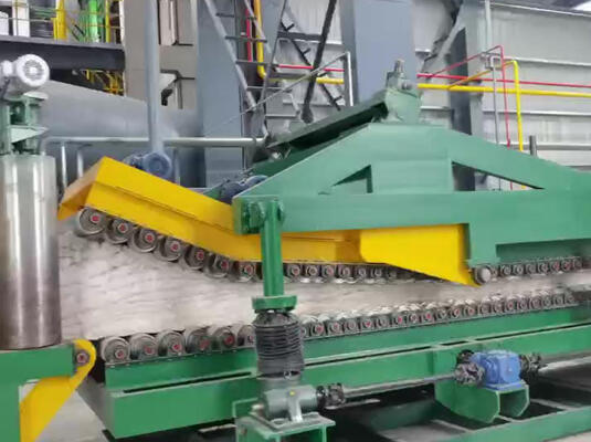 خط تولید خودکار پشم سنگی با ظرفیت 4-8 تن در ساعت کنترل PLC برای تخته های عایق با ضخامت 30-200 میلی متر